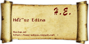 Hász Edina névjegykártya